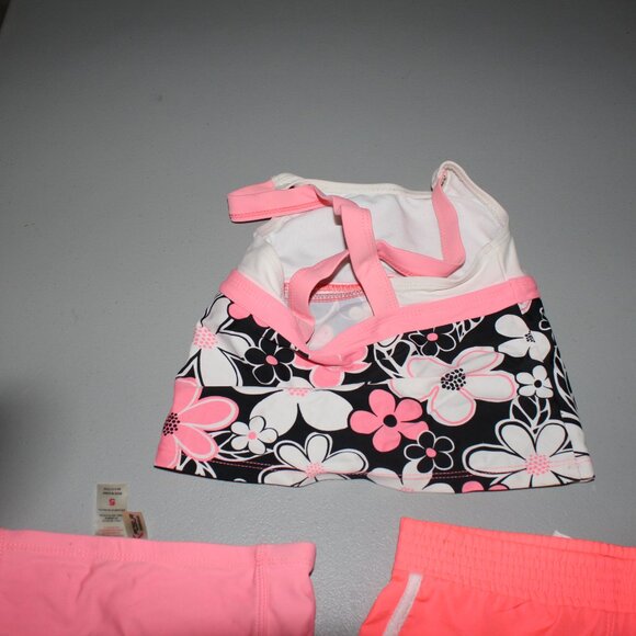 Pink & Black & White 3 Pcs Zero Xposur Tankini Swimsuit Size 5 - Picture 8 of 15